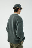 LAPRIMA 22FW 蠟染開胸毛衣